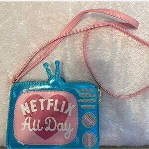 Netflix All Day Blue and Pink Shoulder Bag